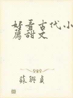 好看古代小说推荐甜文