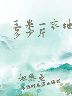 玉米一亩地能产多少斤