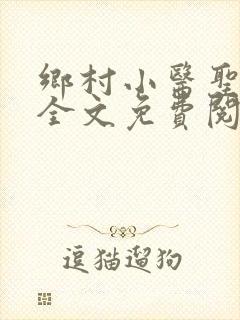乡村小医圣小说全文免费阅读