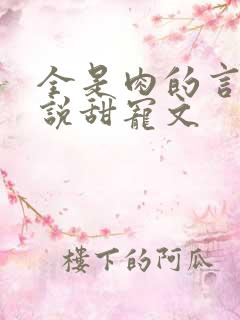 全是肉的言情小说甜宠文