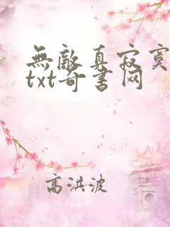 无敌真寂寞全本txt奇书网