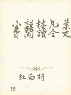 小说林凡叶惜免费阅读全文最新章节