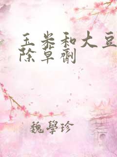 玉米和大豆套种除草剂