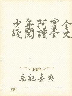 少年阿宾全文在线阅读全文免费阅读最新