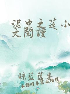 泥中之莲小说全文阅读