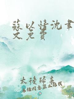 苏以情沈聿川全文免费