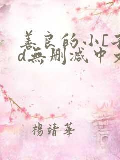 善良的小[子hd无删减中文