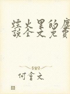 烟火里的尘埃小说全文免费阅读