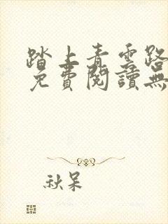 踏上青云路小说免费阅读无弹窗