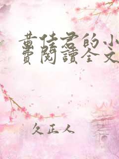 黄佳君的小说免费阅读全文
