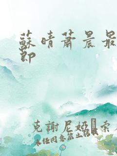 苏晴萧晨最新章节