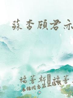 苏杳顾君亦周与