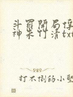 斗罗开局俘获女神朱竹清txt下载