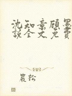 沈知意顾墨臣小说全文免费阅读