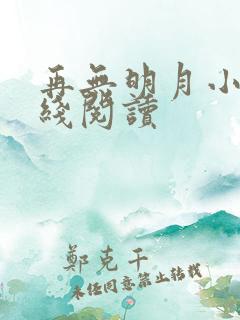再无明月小说在线阅读