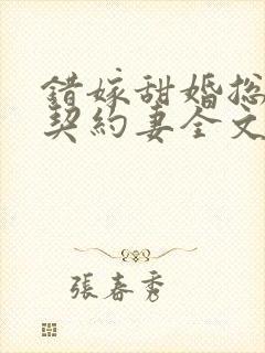 错嫁甜婚总裁的契约妻全文