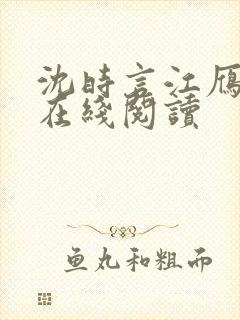 沈时言江雁小说在线阅读