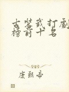 古装武打剧排行榜前十名