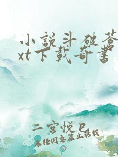 小说斗破苍穹txt下载奇书网