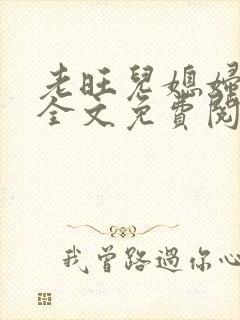 老旺儿媳妇秦雨全文免费阅读