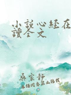 小说心经在线阅读全文