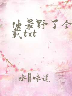 他最野了全本下载txt