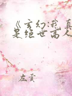 《玄幻:我真不是绝世高人》
