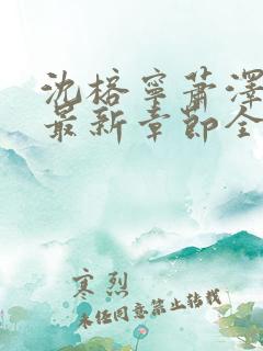 沈榕宁萧泽小说最新章节全文阅读