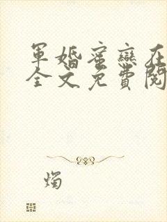 军婚蜜恋在八零全文免费阅读