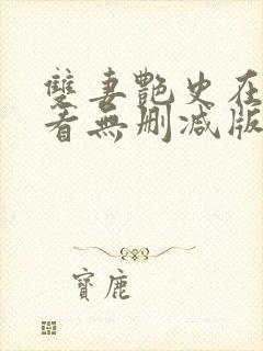 双妻艳史在线观看无删减版