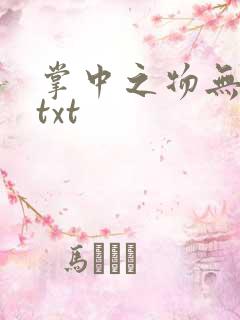 掌中之物无删减txt