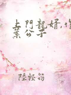 上门龙婿,作者叶公子