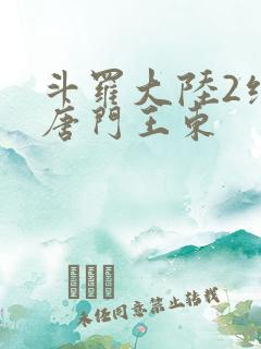 斗罗大陆2绝世唐门王东