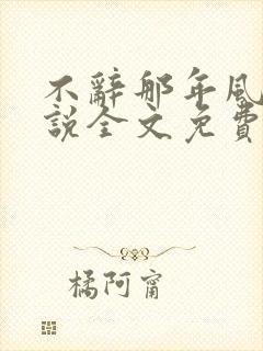 不辞那年风月小说全文免费阅读全文