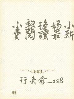 小黎后妈小说免费阅读最新章节更新