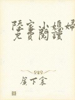 陆家小媳妇小说免费阅读