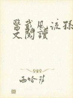 医武风流孙哲全文阅读