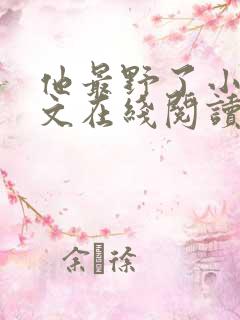 他最野了小说全文在线阅读