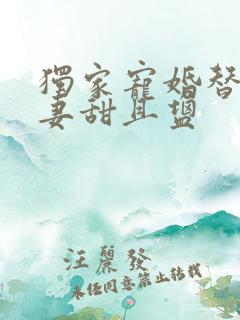 独家宠婚替嫁小妻甜且盐