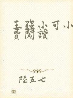 王强小可小说免费阅读