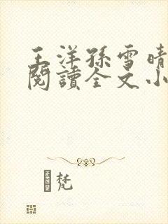 王洋孙雪晴免费阅读全文小说