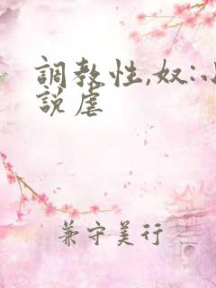 调教性,奴:小说虐