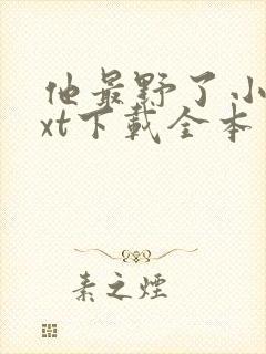 他最野了小说txt下载全本免费