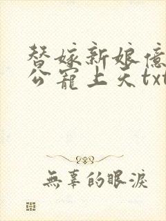 替嫁新娘亿万老公宠上天txt全集下载