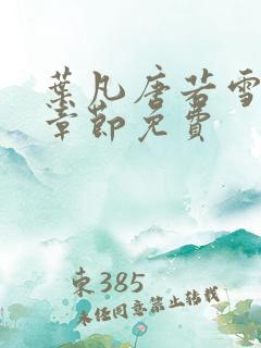 叶凡唐若雪最新章节免费