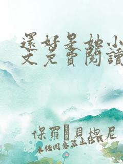 还好是她小说全文免费阅读