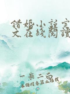 错婚小说完结全文在线阅读