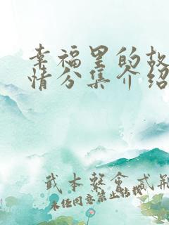 幸福里的故事剧情分集介绍