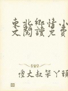 东北乡情小说全文阅读免费