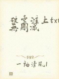 破云淮上txt无删减